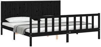 vidaXL Massivholzbett mit Kopfteil 200x200cm (3192645)