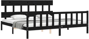 vidaXL Massivholzbett mit Kopfteil 200x200cm (3193360)