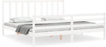 vidaXL Massivholzbett mit Kopfteil 200x200cm (3193812)