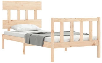 vidaXL Massivholzbett mit Kopfteil 90x200cm (3193321)