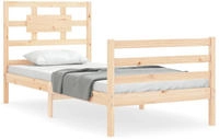 Massivholzbett Mit Kopfteil 90x200 Cm Vidaxl
