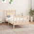 vidaXL Massivholzbett mit Kopfteil Kiefer 90x200cm (3188151)