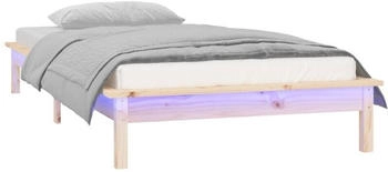 vidaXL Massivholzbett mit LEDs 100x200cm (820596)