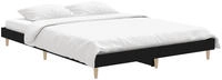 vidaXL Bettgestell Schwarz 140x190 cm Holzwerkstoff