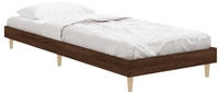 vidaXL Bettgestell ohne Matratze Braun Eiche 75x190 cm Holzwerkstoff