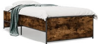 vidaXL Bettgestell R&auml;uchereiche 100x200 cm Holzwerkstoff und Metall