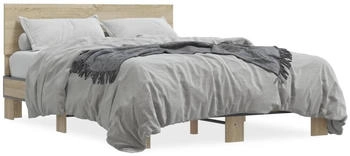 vidaXL Bettgestell Holzwerkstoff Metall 135x190cm (3280208)