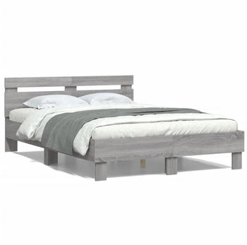 vidaXL Bettgestell mit Kopfteil Holzwerkstoff 135x190cm (3207446)