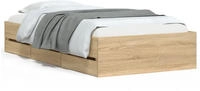 vidaXL Bettgestell mit Schubladen Sonoma-Eiche 100x200cm Holzwerkstoff