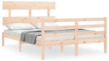 vidaXL Massivholzbett mit Kopfteil 140x190cm (3195071)