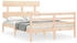 vidaXL Massivholzbett mit Kopfteil 140x190cm (3195071)