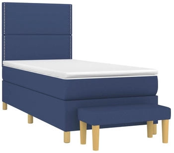 vidaXL Boxspringbett mit Matratze Stoff 90x200cm (3137051)
