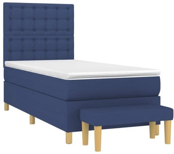 vidaXL Boxspringbett mit Matratze Stoff 90x200cm (3137451)