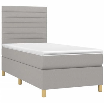 vidaXL Boxspringbett mit Matratze Stoff 90x200cm (3142385)