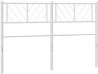 vidaXL Ersatz-Kopfteil Metall Wei&szlig; 120 cm