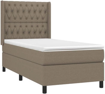 vidaXL Boxspringbett mit Matratze Stoff 90x200cm (3131645)