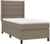 vidaXL Boxspringbett mit Matratze Stoff 90x200cm (3131645)