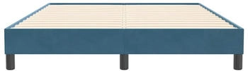 vidaXL Boxspringbett ohne Matratze Dunkelblau 140x210 cm Samt (3315829)