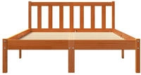 vidaXL Massivholzbett ohne Matratze Wachsbraun 140x200 cm Kiefernholz