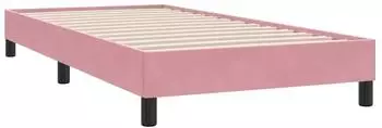 vidaXL Bettgestell ohne Matratze Rosa 100x220 cm Samt (4101396)