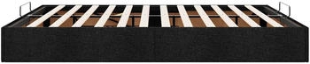 vidaXL Ottoman-Bett ohne Matratze 180x200 cm Stoff schwarz (3310898)