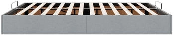 vidaXL Ottoman-Bett ohne Matratze 180x200 cm Stoff hellgrau (3310896)