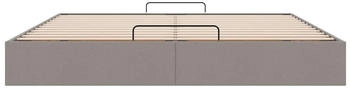vidaXL Ottoman-Bett ohne Matratze 180x200 cm Stoff taupe