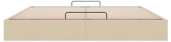 vidaXL Ottoman-Bett ohne Matratze 180x200 cm Stoff creme (3310901)