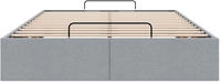 vidaXL Ottoman-Bett ohne Matratze Hellgrau 120x190 cm Stoff