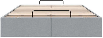 vidaXL Ottoman-Bett ohne Matratze 120x190 cm Stoff hellgrau (3310861)