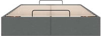 vidaXL Ottoman-Bett ohne Matratze Dunkelgrau 120x190 cm Stoff