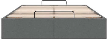 vidaXL Ottoman-Bett ohne Matratze 120x190 cm Stoff dunkelgrau (3310862)