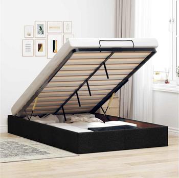 vidaXL Ottoman-Bett ohne Matratze 120x190 cm Stoff schwarz (3310863)