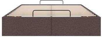 vidaXL Ottoman-Bett ohne Matratze 120x190 cm Stoff dunkelbraun (3310864)