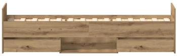 vidaXL Bettgestell ohne Matratze Artisan-Eiche 90x200 cm Holzwerkstoff (3328804)