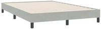 vidaXL Bettgestell ohne Matratze Hellgrau 140x220 cm Samt