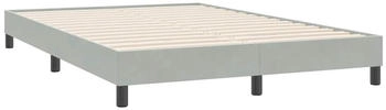 vidaXL Bettgestell ohne Matratze 140x220 cm Samt hellgrau (4101403)