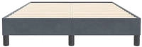 vidaXL Boxspringbett ohne Matratze Dunkelgrau 120x210 cm Samt