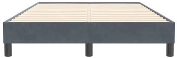 vidaXL Boxspringbett ohne Matratze 120x210 cm Samt dunkelgrau (3315820)