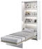 matt-weiß: Meblini Bed Concept BC-03 90x200cm vertikal mit Matratze