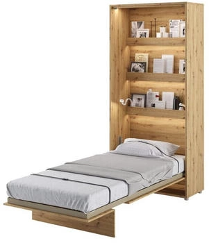 Meblini Bed Concept BC-03 90x200cm vertikal mit Matratze artisan-eiche