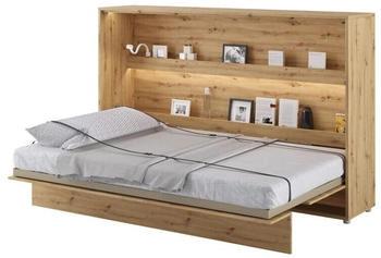Meblini Bed Concept BC-05 120x200cm horizontal mit Matratze artisan-eiche
