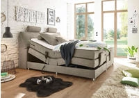 ED EXCITING DESIGN Boxspringbett "Palermo" inkl. Motor, Topper, Kopfst&uuml;tze und