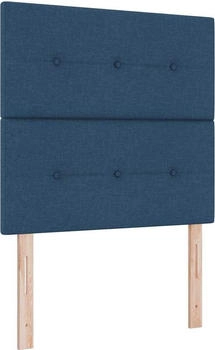 vidaXL Boxspringbett mit Matratze mit Kopfteil Blau 90 x 200 cm Stoff (3340549)