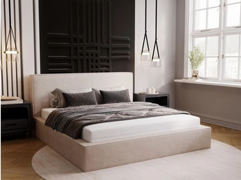M&ouml;bel Kraft Malton Polsterbett mit Stauraum beige