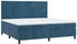 vidaXL Boxspringbett mit Matratze & LED Dunkelblau 200x200 cm Samt (3136147)