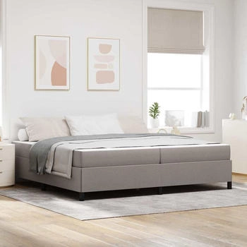vidaXL Boxspringbett Taupe und Schwarz 200 x 200 cm (3398889)