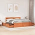 vidaXL Bett mit Schubladen und Matratze Weiß 120x200 cm Massivholz (3281902)