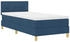 vidaXL Boxspringbett mit Matratze mit Matratze Blau 100 x 200 cm Stoff (3338901)