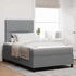 vidaXL Boxspringbett mit Matratze Hellgrau 120 x 200 cm Stoff (3342935)